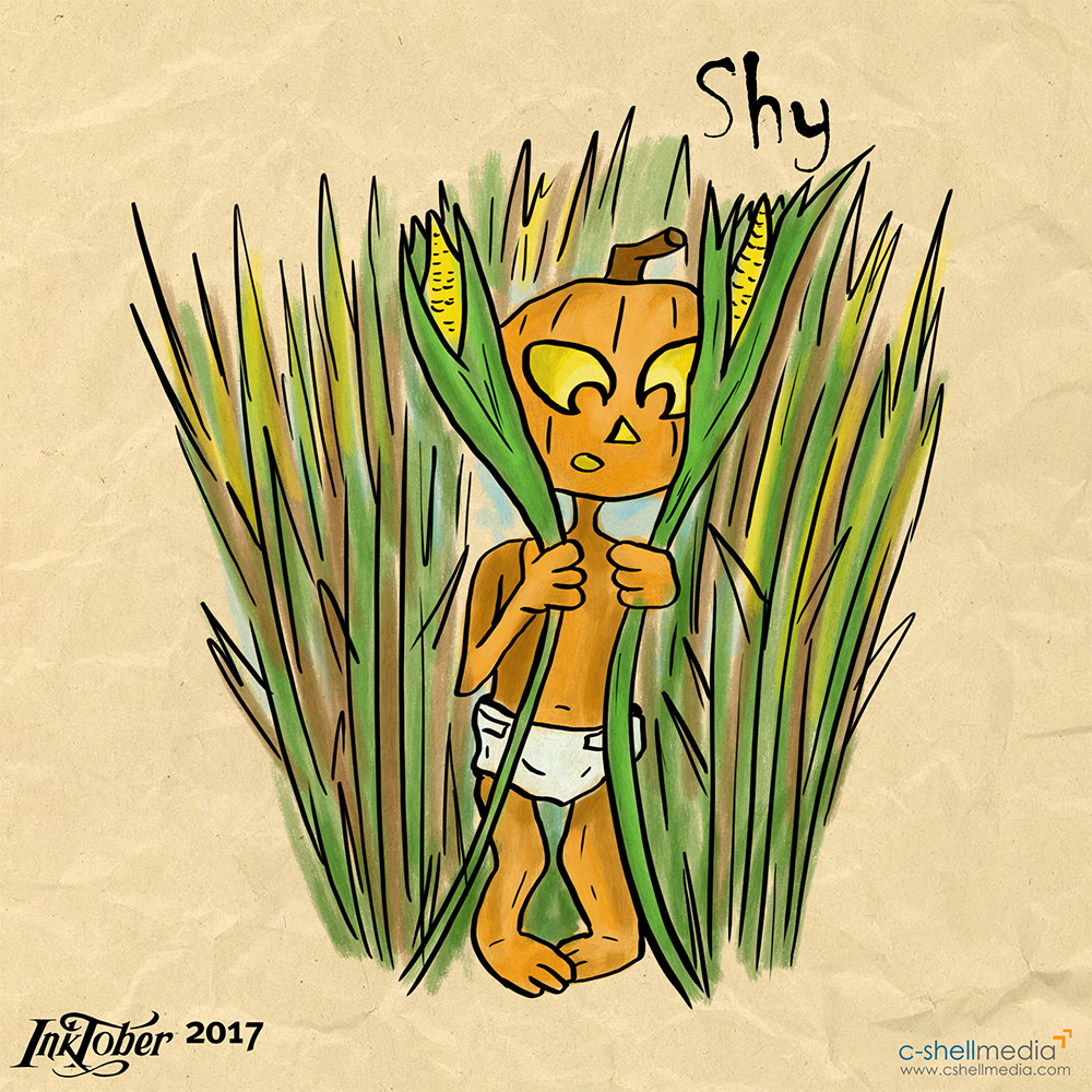 Inktober - 7 Shy