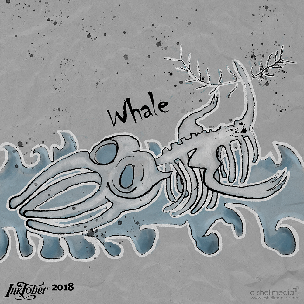 Inktober - 12 Whale