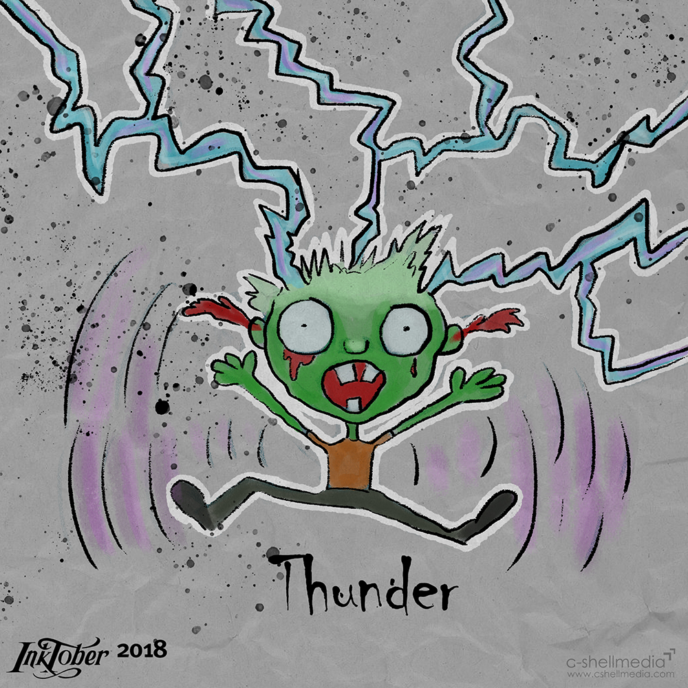 Inktober - 27 Thunder
